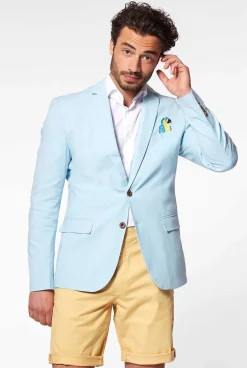 OppoSuits Birdie - Soft Blue|Heren Zomer Blazers