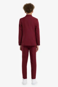 OppoSuits Blazing Burgundy| Effen Gekleurde Pakken