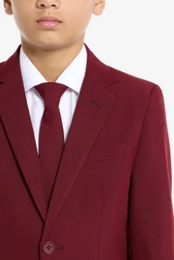OppoSuits Blazing Burgundy| Effen Gekleurde Pakken