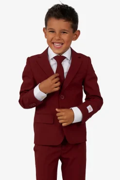 OppoSuits Blazing Burgundy| Effen Gekleurde Pakken