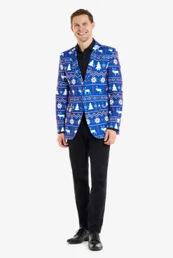OppoSuits Blue Christmas Nordic|Heren Kerst Blazers