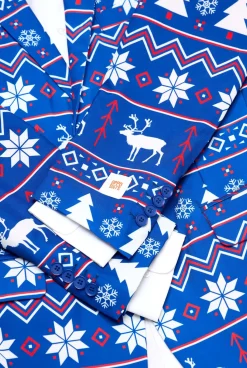 OppoSuits Blue Christmas Nordic|Heren Kerst Blazers