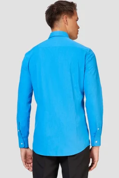OppoSuits Blue Steel|Heren Effen Gekleurde Overhemden