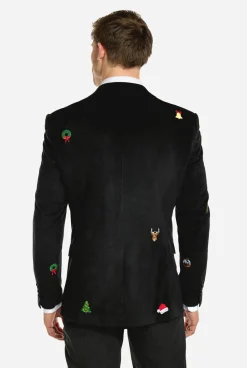 OppoSuits Christmas - X-Mas Icons - Black|Heren Deluxe Blazers|Kerst Blazers
