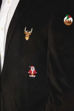 OppoSuits Christmas - X-Mas Icons - Black|Heren Deluxe Blazers|Kerst Blazers