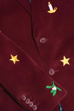 OppoSuits Christmas - X-Mas Icons - Deep Burgundy|Heren Deluxe Blazers|Kerst Blazers