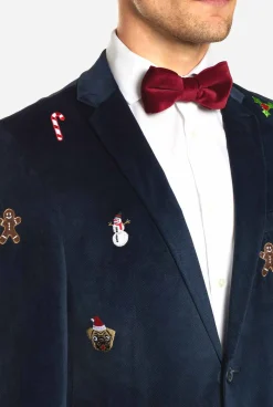 OppoSuits Christmas - X-Mas Icons - Navy|Heren Deluxe Blazers|Kerst Blazers