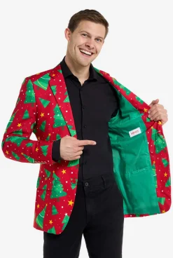 OppoSuits Christmas Trees & Stars|Heren Kerst Blazers