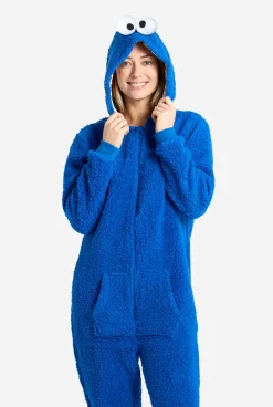 OppoSuits Cookie Monster|DAMES Karakter Onesies|Effen Gekleurde Onesies