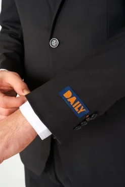 OppoSuits Daily Deep Black|Heren Vrijgezellenfeest Pakken|Daily- Casual Pakken