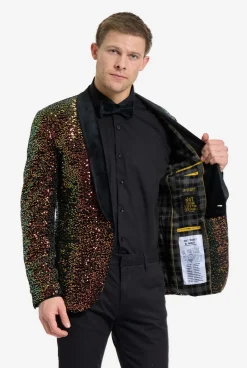 OppoSuits Dinner Jacket - Amber Sequins|Heren Deluxe Blazers|Pailletten Blazers