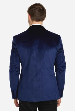 OppoSuits Dinner Jacket - Deep Blue|Heren Deluxe Blazers|Kerst Blazers