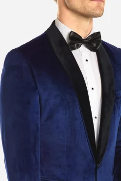 OppoSuits Dinner Jacket - Deep Blue|Heren Deluxe Blazers|Kerst Blazers