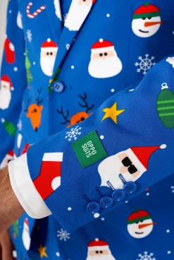 OppoSuits Festivity Blue|Heren Kerstpakken