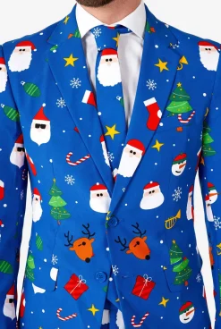 OppoSuits Festivity Blue|Heren Kerstpakken