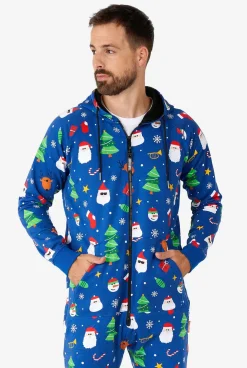 OppoSuits Festivity Blue|DAMES Printed Onesies|Effen Gekleurde Onesies