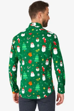 OppoSuits Festivity Green|Heren Casual Overhemden