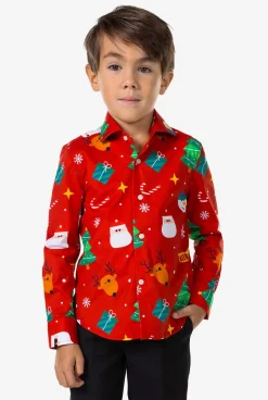 OppoSuits Festivity Red| Casual Overhemden|Kerst Overhemden