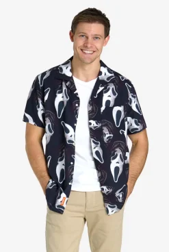 OppoSuits GhostFace®|Heren Halloween Overhemden|Zomer Overhemden