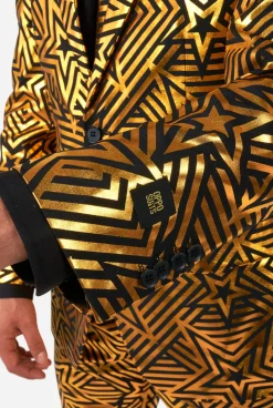 OppoSuits Golden Geo Star|Heren Halloweenpakken|Vrijgezellenfeest Pakken
