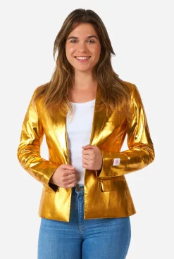 OppoSuits Groovy Gold|DAMES Kerstblazers