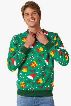 OppoSuits Holiday Greenish|Heren Kerst Sweaters