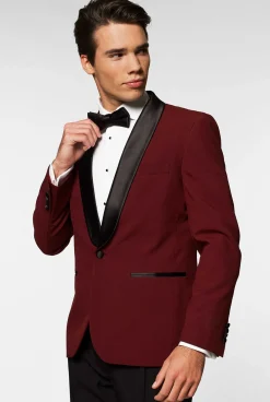 OppoSuits Hot Burgundy|Heren Examen Smokings|Kerst Smokings