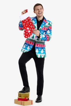 OppoSuits Nordic Snowman|Heren Kerst Blazers