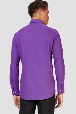 OppoSuits Purple Prince|Heren Effen Gekleurde Overhemden