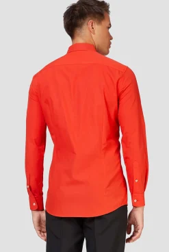 OppoSuits Red Devil|Heren Effen Gekleurde Overhemden