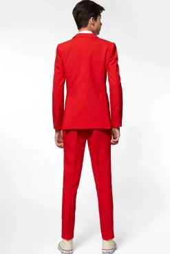 OppoSuits Red Devil| Effen Gekleurde Pakken|Kerst Pakken