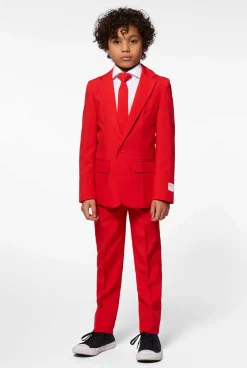 OppoSuits Red Devil| Effen Gekleurde Pakken|Kerst Pakken