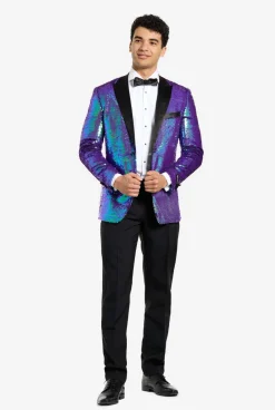 OppoSuits Sapphire Sequins|Heren Examen Smokings|Kerst Smokings
