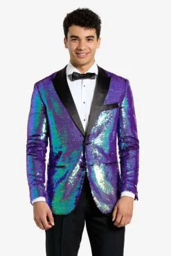 OppoSuits Sapphire Sequins|Heren Examen Smokings|Kerst Smokings