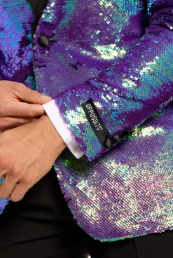OppoSuits Sapphire Sequins|Heren Examen Smokings|Kerst Smokings