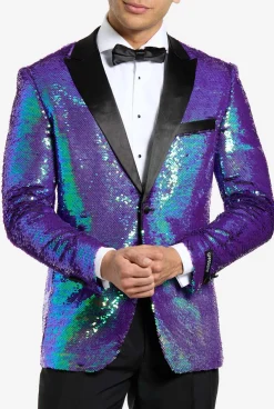 OppoSuits Sapphire Sequins|Heren Examen Smokings|Kerst Smokings