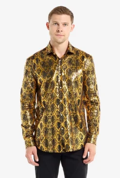 OppoSuits Shiny Snake|Heren Halloween Overhemden