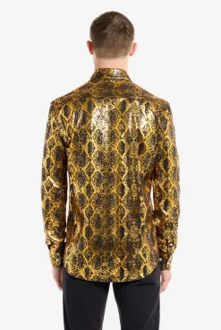 OppoSuits Shiny Snake|Heren Halloween Overhemden