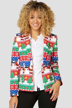 OppoSuits Snazzy Santa|DAMES Party Blazers|Kerstblazers