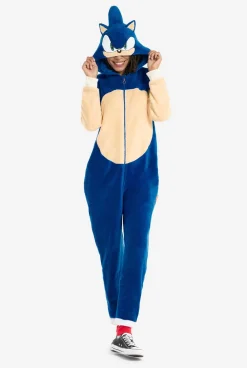 OppoSuits Sonic the Hedgehog™|DAMES Karakter Onesies|Effen Gekleurde Onesies
