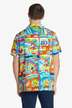 OppoSuits SpongeBob™ Breakfast|Heren Zomer Overhemden|Hawaii Shirts