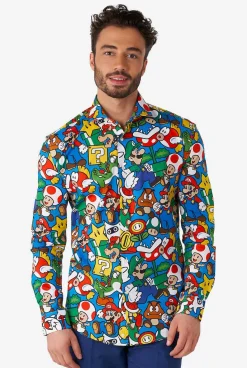 OppoSuits Super Mario™|Heren Halloween Overhemden|Casual Overhemden