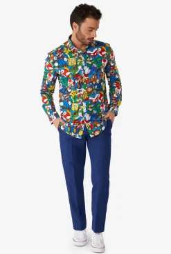 OppoSuits Super Mario™|Heren Halloween Overhemden|Casual Overhemden