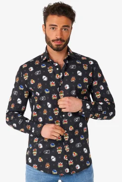 OppoSuits Super Mario™ Bad Guys|Heren Halloween Overhemden|Casual Overhemden