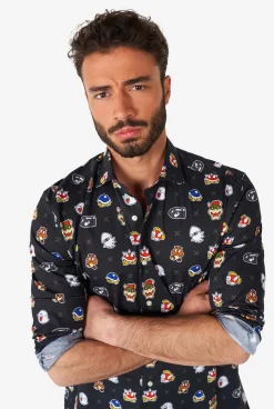 OppoSuits Super Mario™ Bad Guys|Heren Halloween Overhemden|Casual Overhemden