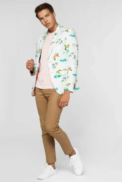 OppoSuits Tropical - Hawaiian - Aloha Blue|Heren Zomer Blazers|Deluxe Blazers