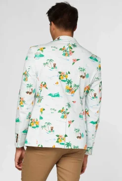 OppoSuits Tropical - Hawaiian - Aloha Blue|Heren Zomer Blazers|Deluxe Blazers
