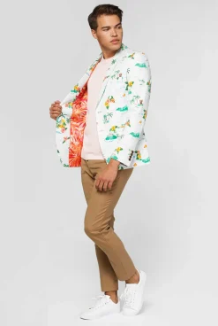 OppoSuits Tropical - Hawaiian - Aloha Blue|Heren Zomer Blazers|Deluxe Blazers