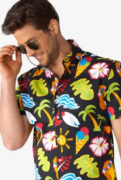 OppoSuits Tropical Thunder|Heren Casual Overhemden|Zomer Overhemden
