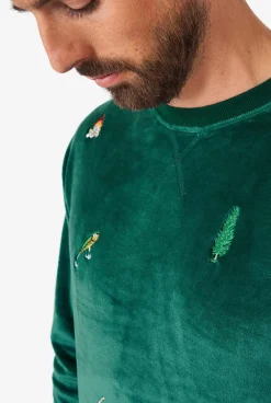 OppoSuits Velvet Green - Xmas Icons|Heren Deluxe Sweaters|Kerst Sweaters